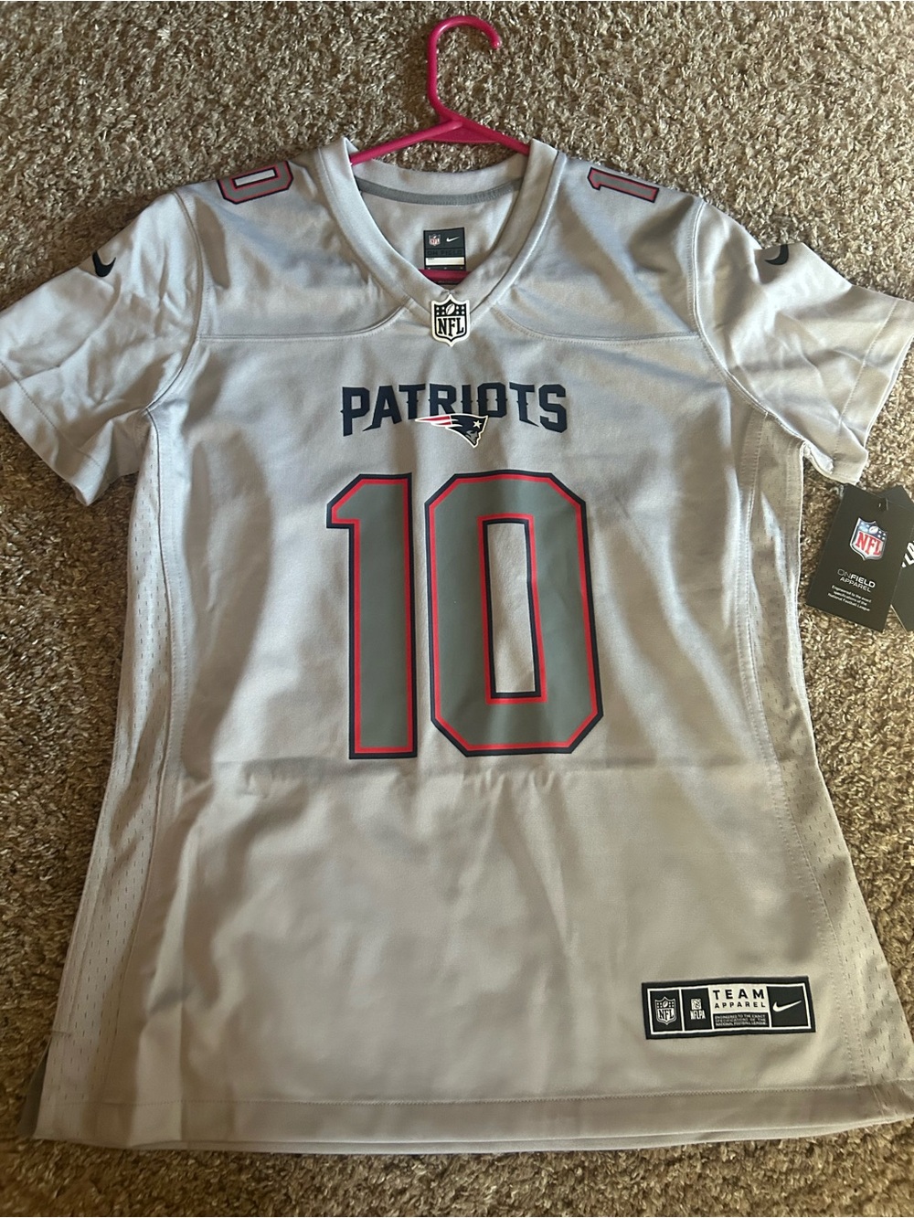 NWT New England Patriots Mac Jones Gray ‘Atmosphere’ Fashion Jersey